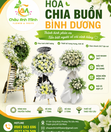 Hoa Chia Buồn Bình Dương Đẹp, Trang Trọng – Giao Nhanh 24/7