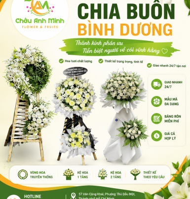 Hoa Chia Buồn Bình Dương Đẹp, Trang Trọng – Giao Nhanh 24/7